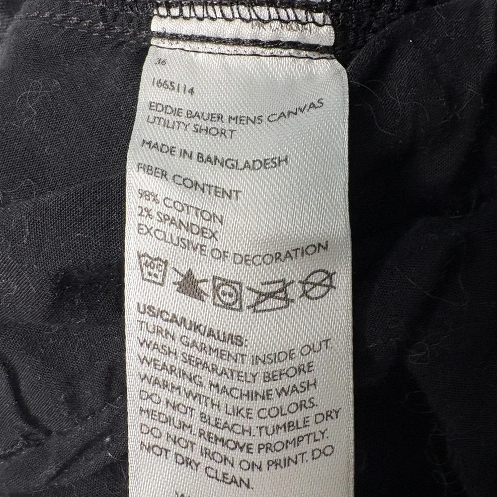 Eddie Bauer Men's Size 36 Classic Fit Black Shorts Good Condition